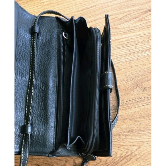 Brighton Leather Crossbody Mini Bag Black and Brown Wallet - Picture 5 of 14